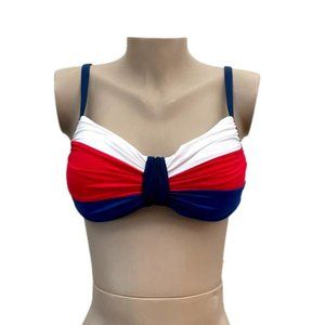Bleu Rod Beattie Red White Blue Underwire Bikini Top D Cup